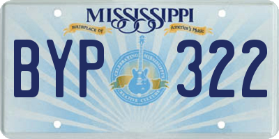 MS license plate BYP322