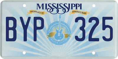 MS license plate BYP325