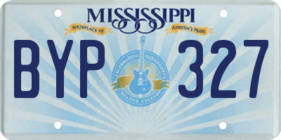 MS license plate BYP327