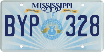 MS license plate BYP328