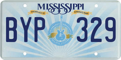 MS license plate BYP329