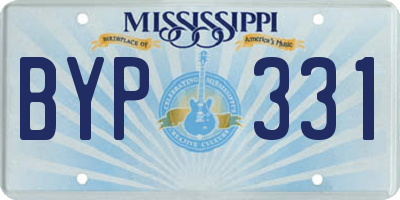 MS license plate BYP331