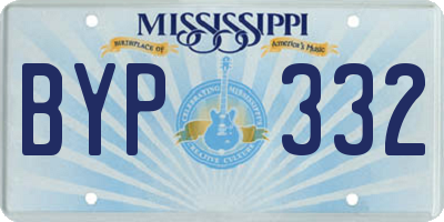 MS license plate BYP332