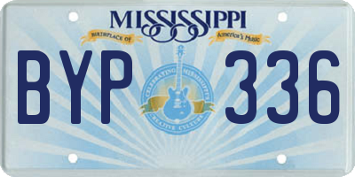 MS license plate BYP336
