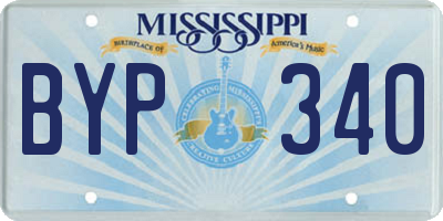 MS license plate BYP340