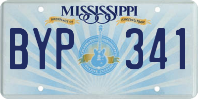 MS license plate BYP341