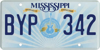 MS license plate BYP342