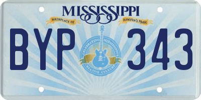 MS license plate BYP343