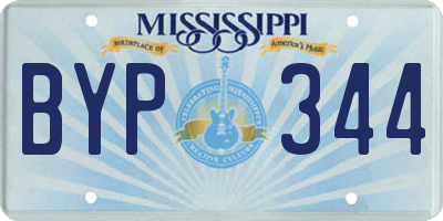 MS license plate BYP344