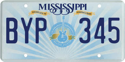 MS license plate BYP345