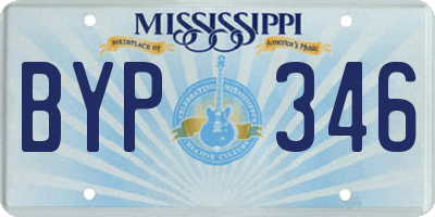 MS license plate BYP346