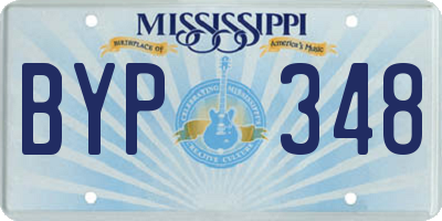 MS license plate BYP348