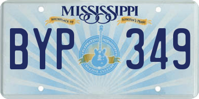 MS license plate BYP349