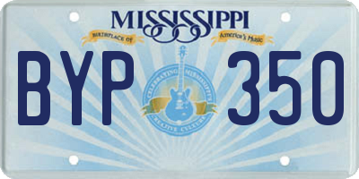 MS license plate BYP350