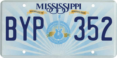 MS license plate BYP352
