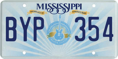 MS license plate BYP354