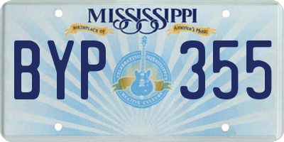 MS license plate BYP355