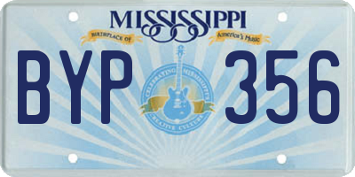 MS license plate BYP356