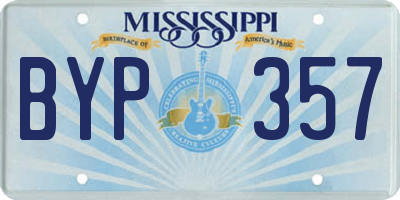 MS license plate BYP357