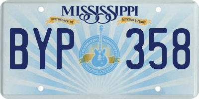 MS license plate BYP358