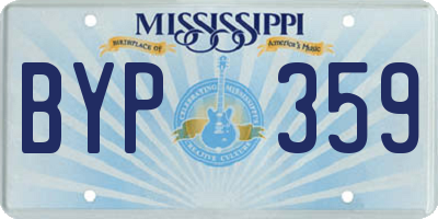 MS license plate BYP359