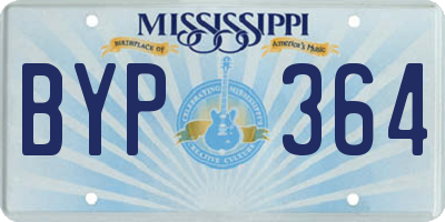 MS license plate BYP364