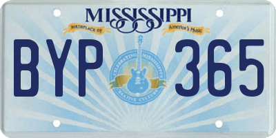 MS license plate BYP365