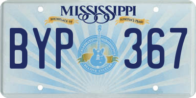 MS license plate BYP367
