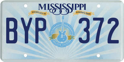 MS license plate BYP372