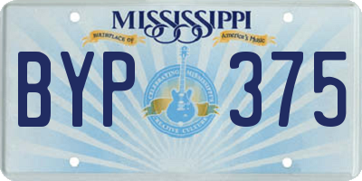 MS license plate BYP375