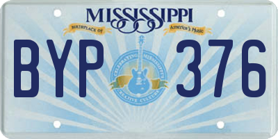 MS license plate BYP376