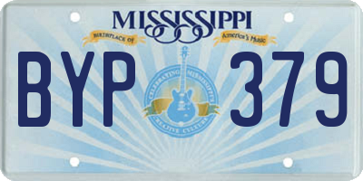 MS license plate BYP379