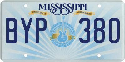 MS license plate BYP380