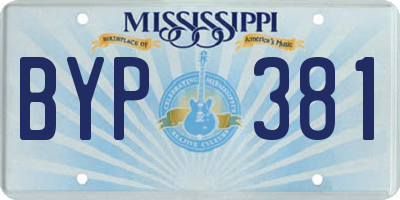 MS license plate BYP381