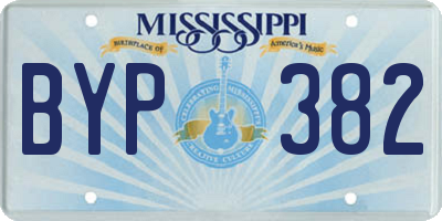 MS license plate BYP382