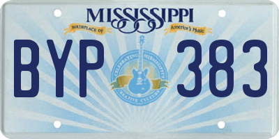 MS license plate BYP383