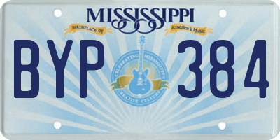 MS license plate BYP384