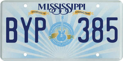 MS license plate BYP385