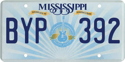 MS license plate BYP392