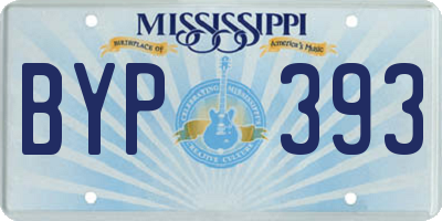 MS license plate BYP393