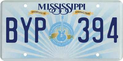 MS license plate BYP394