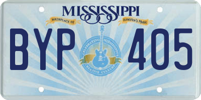 MS license plate BYP405