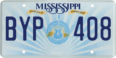 MS license plate BYP408