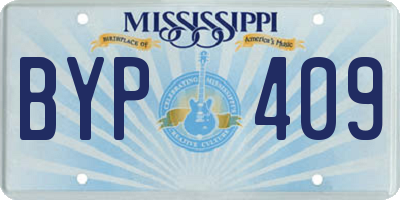 MS license plate BYP409
