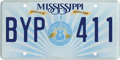 MS license plate BYP411
