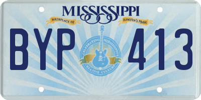 MS license plate BYP413