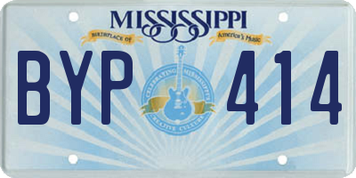 MS license plate BYP414