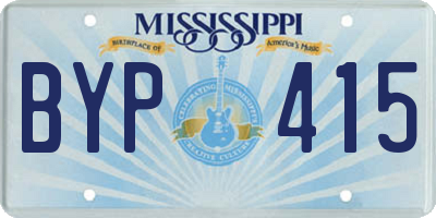 MS license plate BYP415