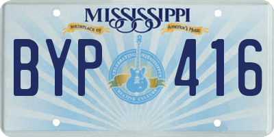 MS license plate BYP416