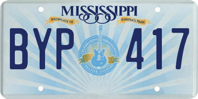 MS license plate BYP417
